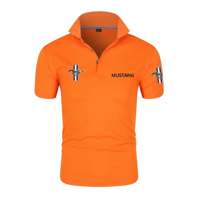 Business Summer New Men's Polo Shirts Men's Short Sleeve Polyester Quick Dry Lapel Top Casual Polo Shirts Large Size Free Shippi 17