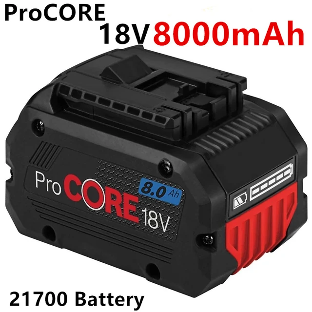 Batterie De Remplacement ProCORE Pour Bosch, 18V, 8000mAh, Sans