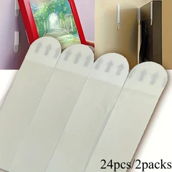 24 Adhesive Strips for Easy and Residue - Free Wall Mounting (24pcs 2packs)