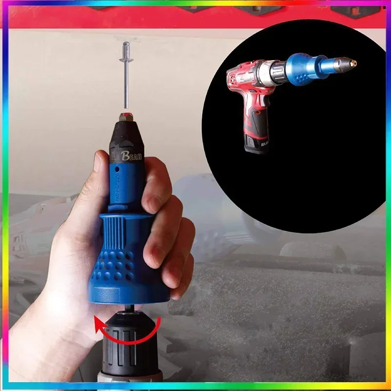 

Insert Hand Guns Rivet Nut Cordless Adaptor Tools Drill Pull Electric Riveter Riveting Tool
