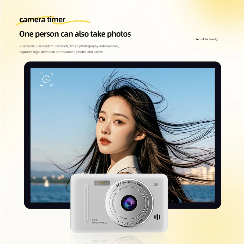Digital Camera 4K Retro CCD 50 Million Pixels