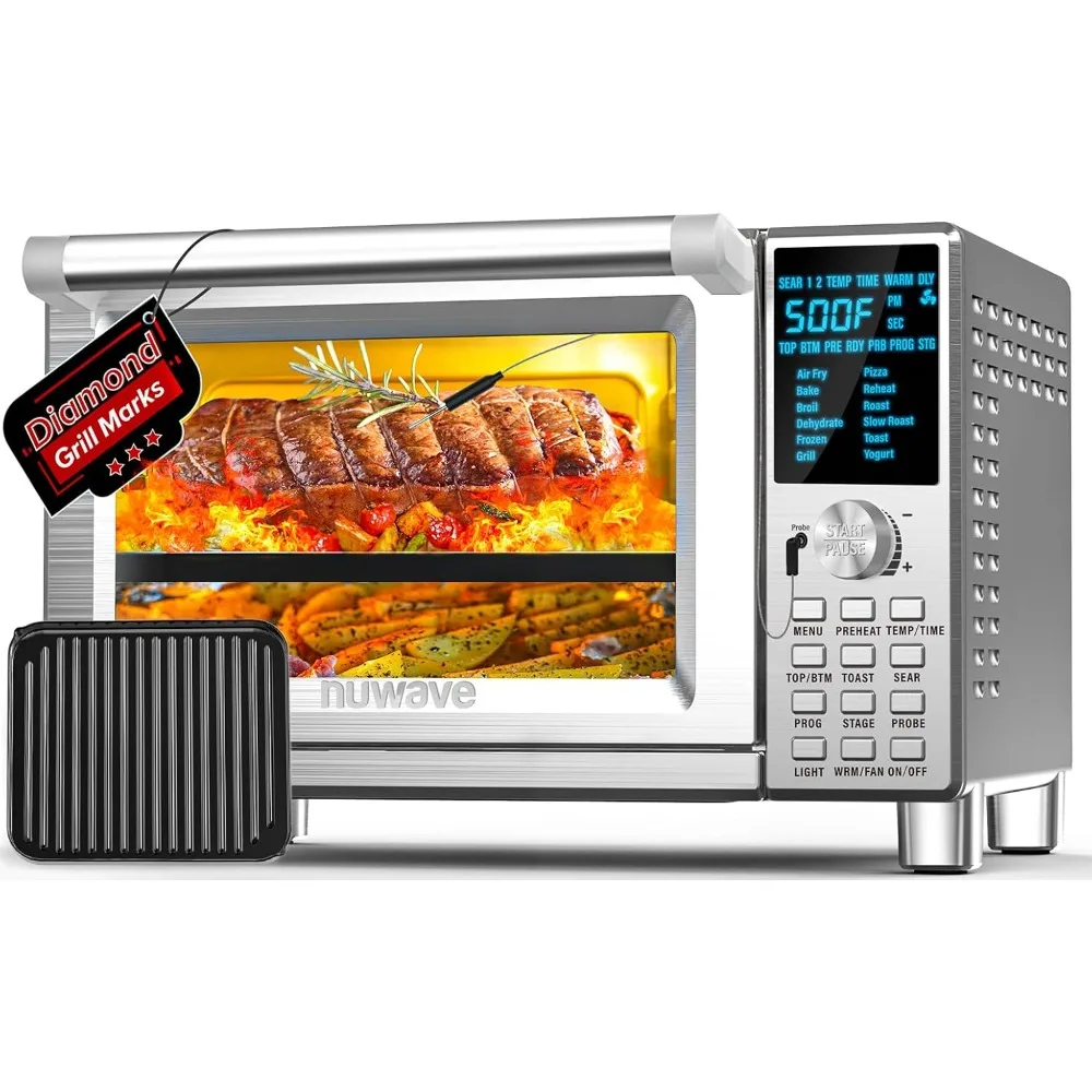 Bravo XL Air Fryer Convection Toaster Oven Countertop, 112-in-1 Smart Grill Combo with Original Flavors & Marks