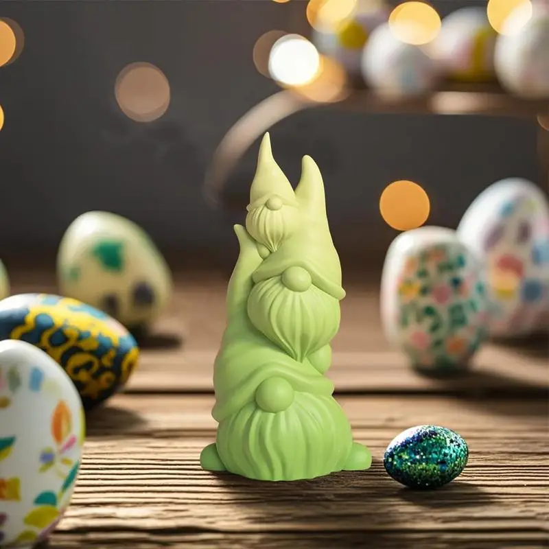 Easter Gnomes Resin Molds Cake Decorating Mold 3D Resin Gnomes Silicone Candle Mould Handmade Candle Mould for Candle Making