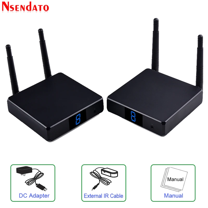 Measy FHD686 5.8GHz 200M Wireless HDMI-Compatible Video Transmitter Sender Receiver Extender kits For PC TV Box DVD Projector