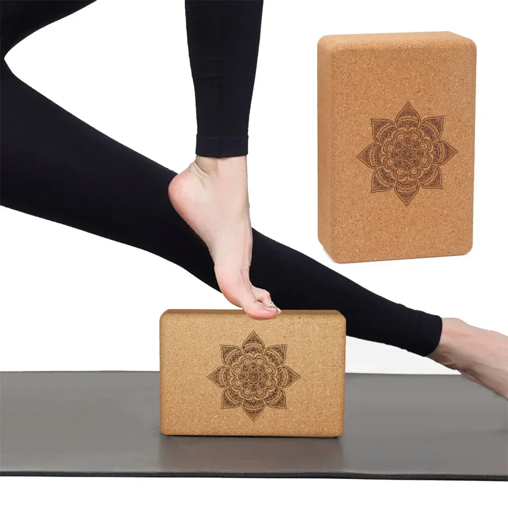 Lot De 2 Blocs De Yoga En Liège Naturel, écologiques, Haute Densité, Beige