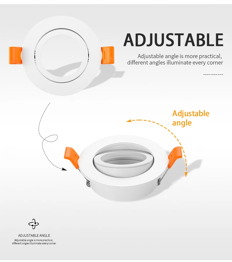 1/10PCS Adjustable Ceiling Light Frame Holder for GU10 S64e719d3a6ee437eacb8dc6755e5e147a