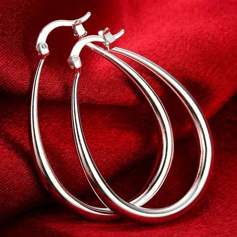 Hoop Earrings for Women Party Wedding Jewelry Christmas Gifts 41MM
