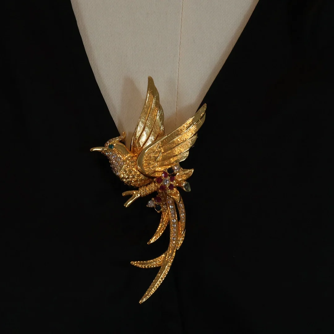 

New Fashion Vintage Gold-plated Bird-shaped Brooch Jewelry For Women