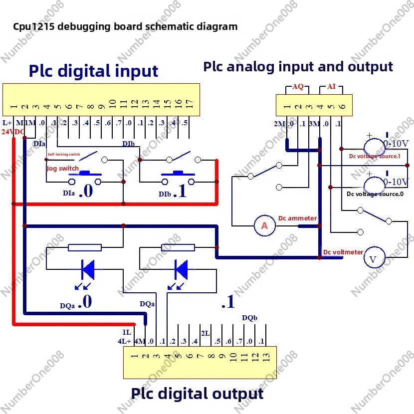 S7-1200 CPU 1211C/1212C/1214C/1215C용 SIM 1274 PLC IO 시뮬레이터, 8개 디지털 입력 스위치, 6개 LED 출력, 24V DC