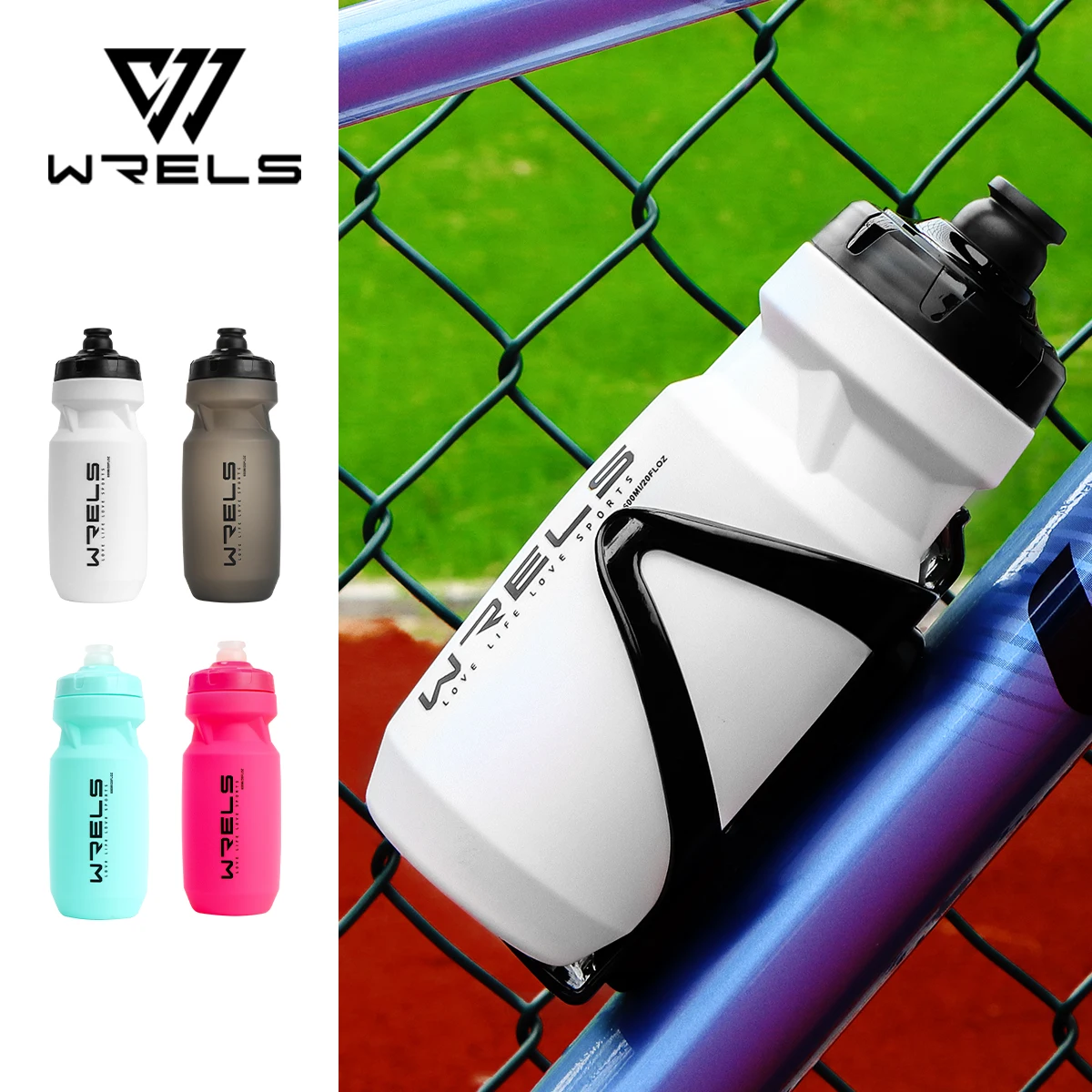 WRELS Bicycle Water Bottle 600ml Bike Bottle Outdoor Sport Cycling Kettle Bike Portable Cup bicycle water bottle water bottle sports bottle