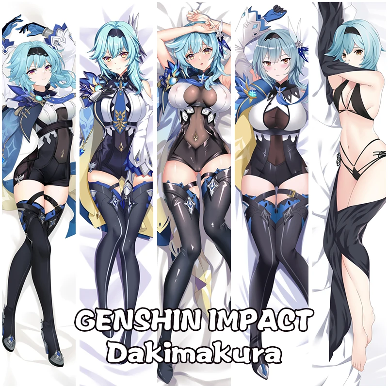 

Color Cosplayer Genshin Impact Eula Dakimakura Cover Otaku Hugging Game Character Fullbody Bedding Pillow Case Anime
