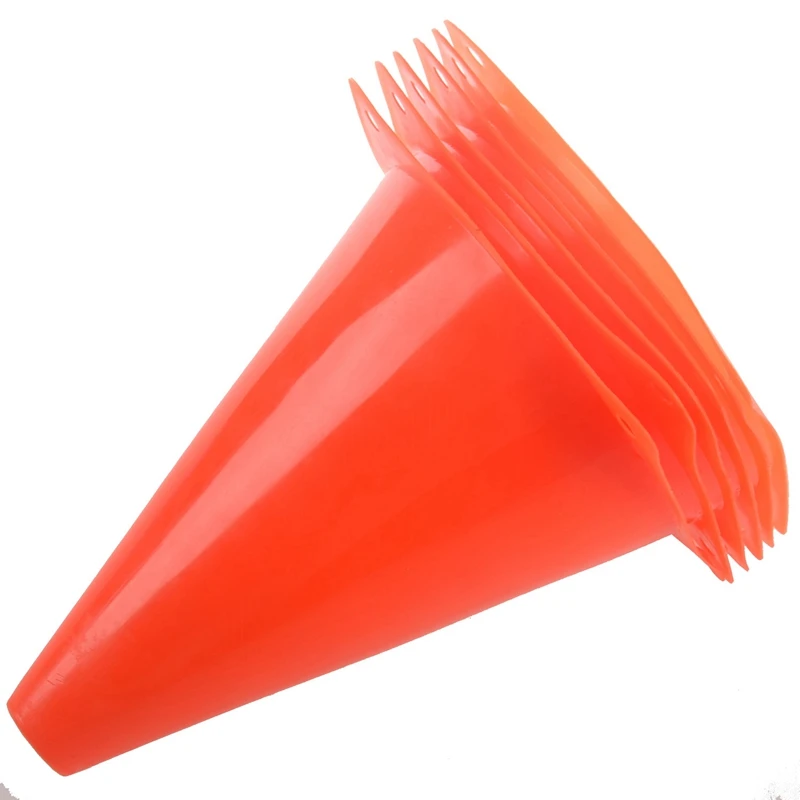 Soccer Training Cones 7-Inch Plastic Traffic Cones (6-Pack) Multi-Purpose Cone Physical Education Sports Training Gear Soccer Training Traffic Cones
