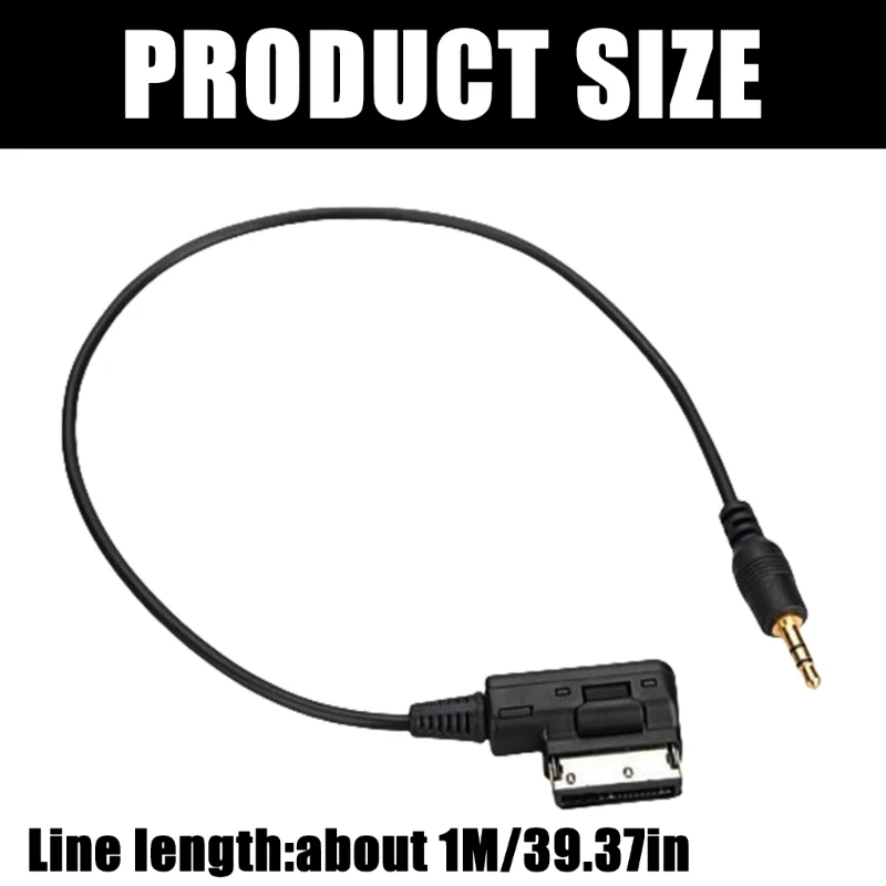 Adjustable 3.5mm Car Automobile Sound Cable for AMI Vehicles PVC Cord