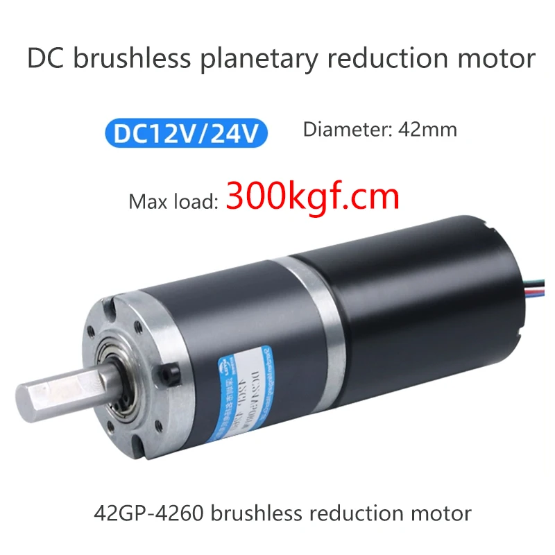 Motor de Redução dc sem Escova Engrenagem Planetária Ajustável High Torque Micro Motor 15 Kgf.cm 71351rpm 12v 24v 42gp4260