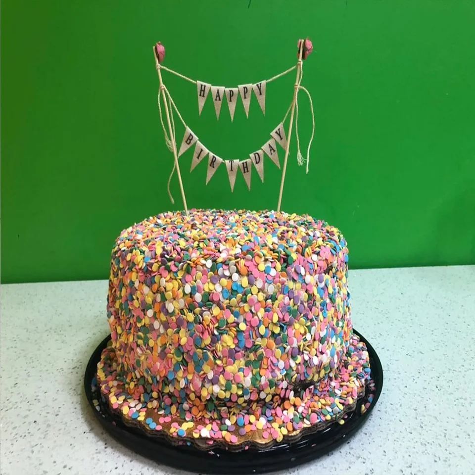 Lot De 3 Décorations De Gâteau Happy Birthday, Guirlande De