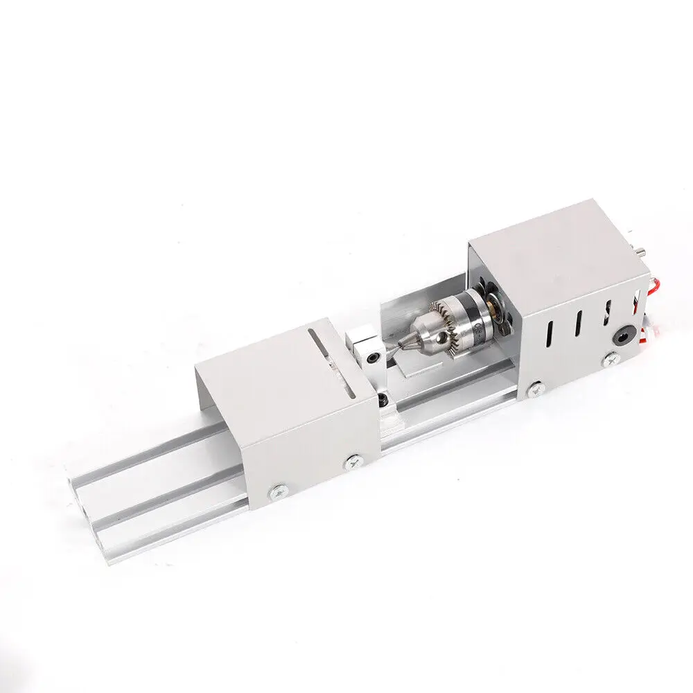 

100W Mini Wood Lathe Beads Machine Woodworking DIY Polisher Machine Buddha Beads Rotary Polishing Tool 12-24V DC