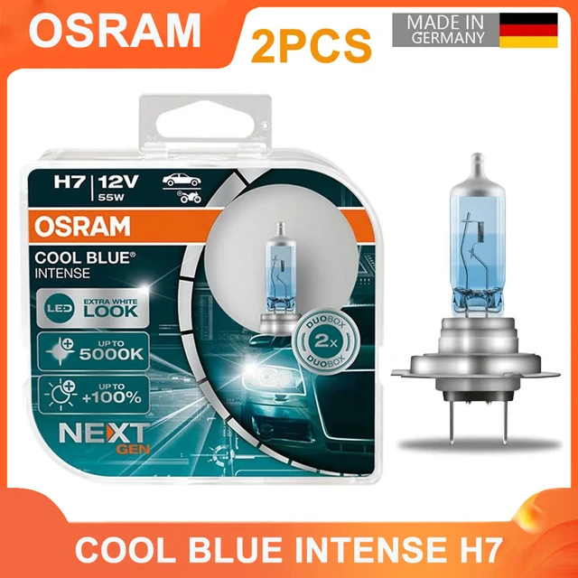 OSRAM COOL BLUE INTENSE H4 H7 55W 5000K Headlight H1 H11 HB3 HB4 +100%  Brightness White Light Hi/lo Beam Car Halogen Bulb (2PCS) - AliExpress