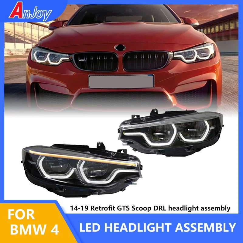 

1Pair LED Headlight Assembly for BMW 4 Series 2014-2019 M3 M4 F32 F80 F82 F33 F83 F36 Modified GTS Spoon DRL Headlamp