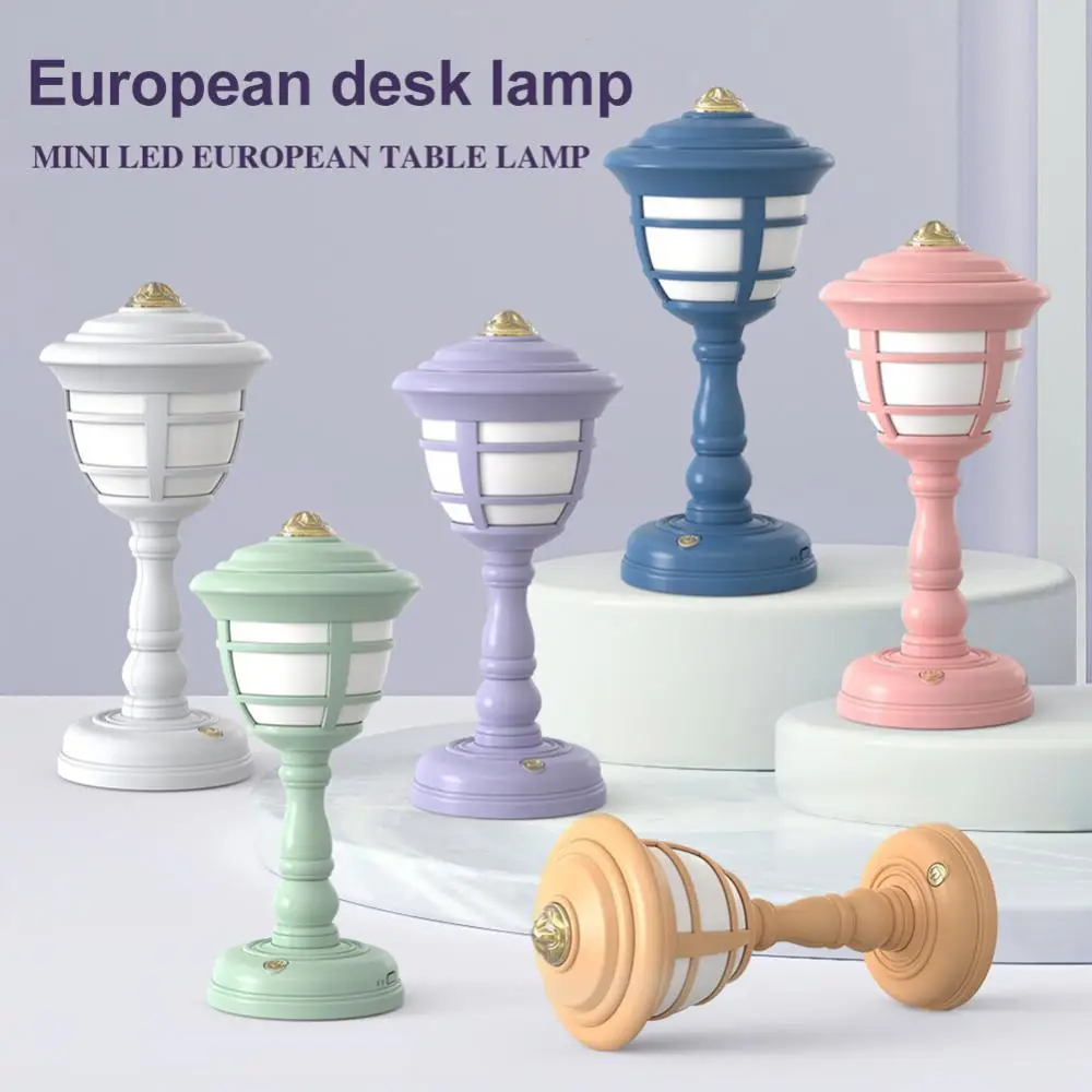 

Retro Table Lamp LED Desk Lamp USB Charging Night Lights Touch Dimmable Desk Light Mini Street Lamps Bedside Light Room Decor