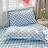 Washed Cotton Flat Bed Sheet Solid Bed Cover Single Double Queen King Size Bedsheet Linens Soft Bedspread (Pillowcase Can Order) 5