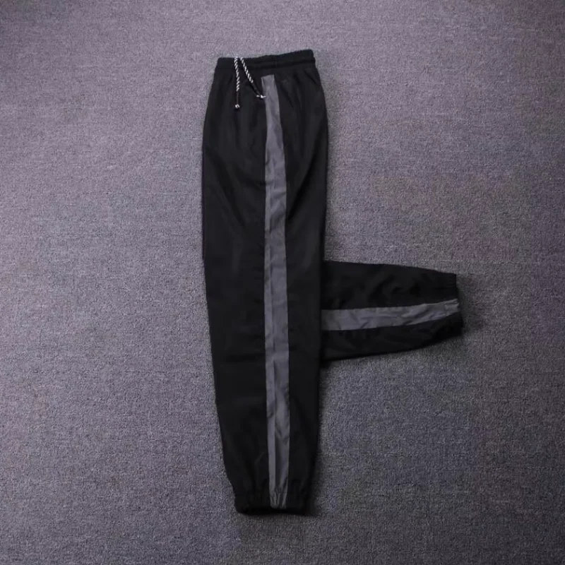 Patchwork men reflective hip hop pants side stripe streetwear night jogger sweatpants women casual trousers pantalon hombre