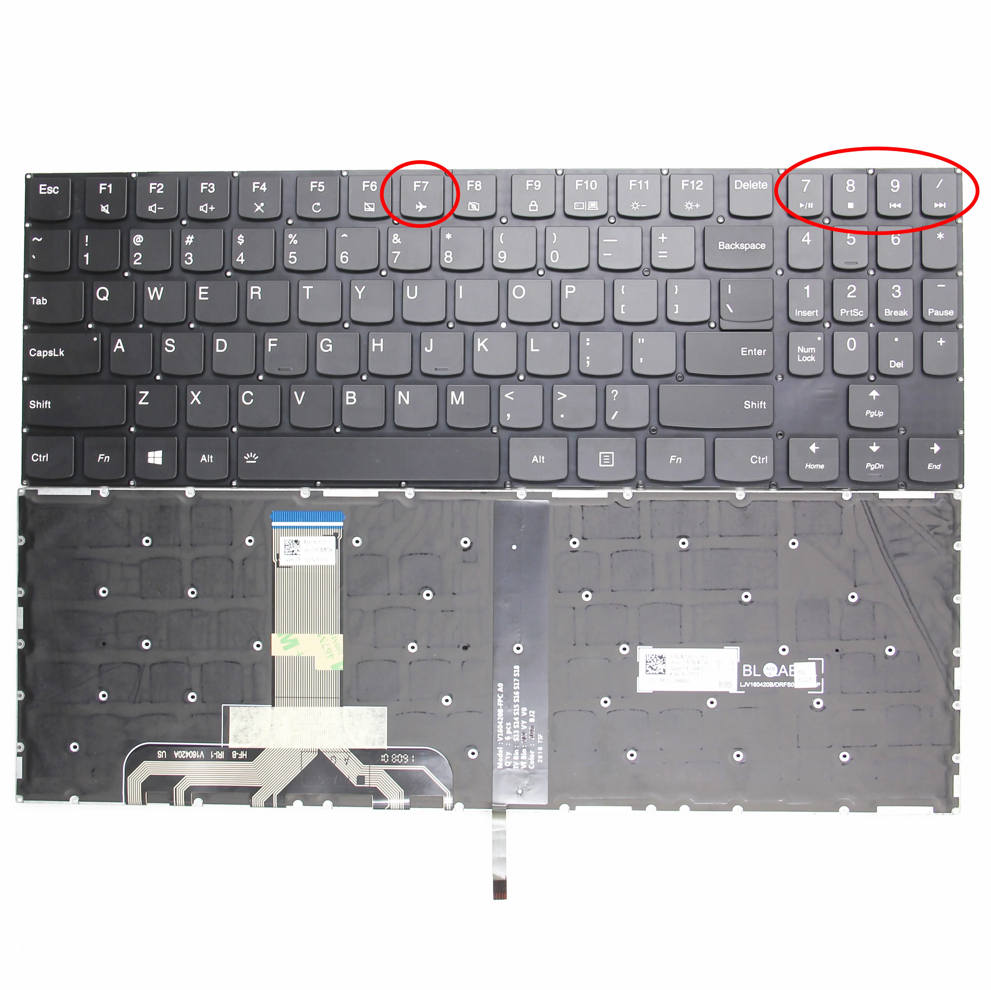 Teclado dos Eua para Lenovo Legion Laptop Inglês Backlit Y52015ikb R720-15ikb Y7000 Y520-15 Y720-15ikb Y530-15 Y545 Pg0 Novo - Imagem 5