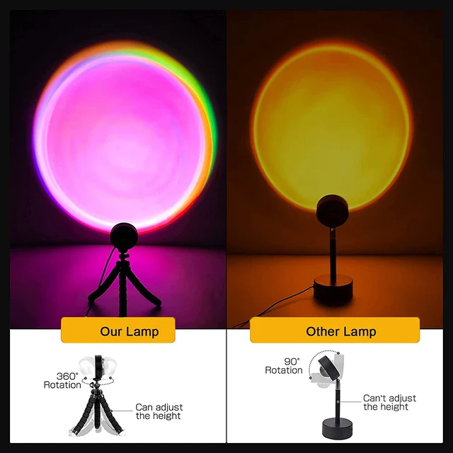 ARVOSTO Sponge Tripod Photography Sunset Lamp Led