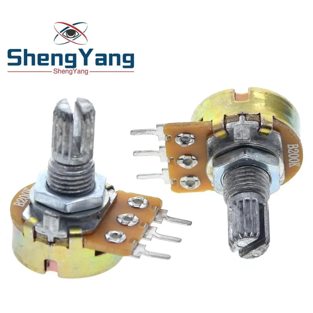 Multiturn Linear Rotary Trimmer Potentiometer Kit 5PCS stereo/pa/sealing potentiometer WH148 B1k B2k B5k B10k B20k B50k B100k B250k B500k B1M 15mm 3pins