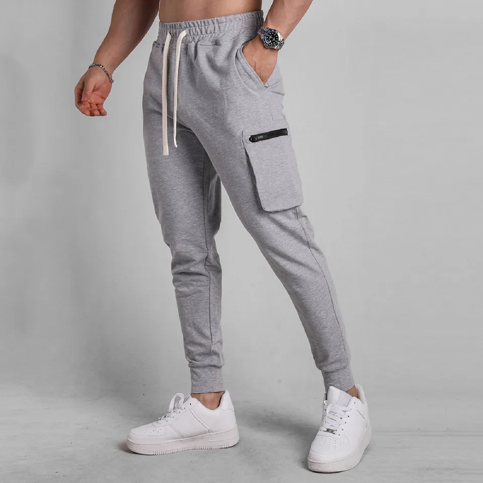 Mens Large Size Casual Cargo Pants for Training