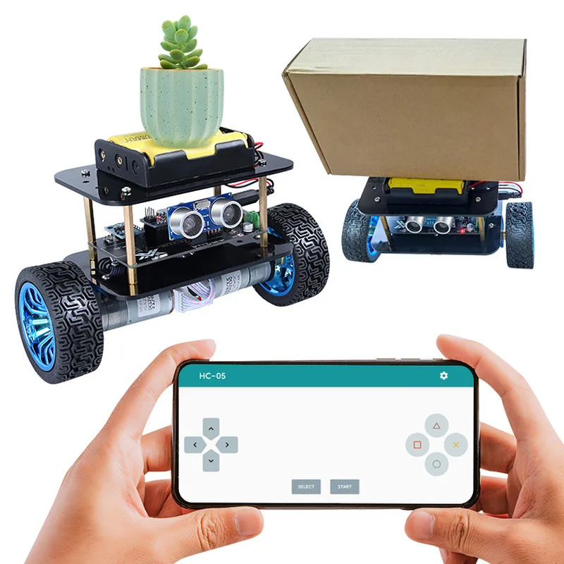 Arduino용 Phot 3.0 자체 균형 조정 자동차 키트 메이커 대회용 고안정성 초음파 블루투스 원격 제어