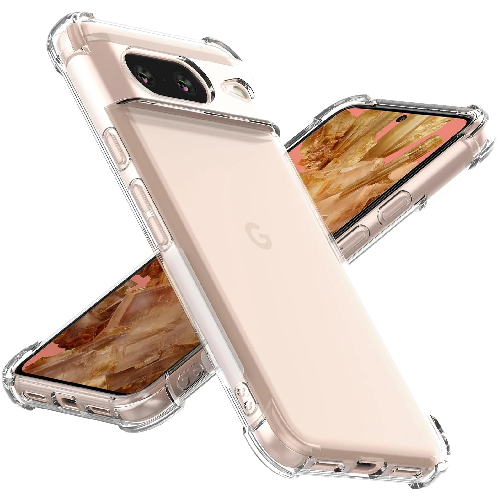 Custodia Morbida Trasparente Spessa Antiurto Per Google Pixel 8, Cover Flessibile In Tpu Trasparente Per Pixel 8 Pro 7 9 6 7A 6A 5 Xl 4