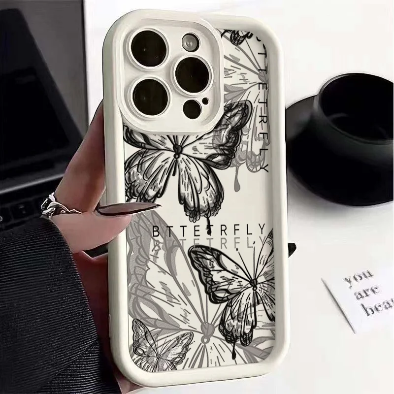 Elegant Abstract Line Butterfly Case – Stylish Protective Cover