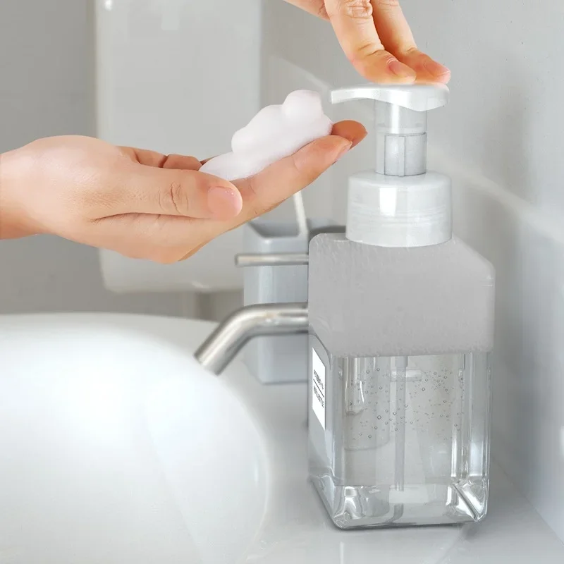 250ml / 450ml Foam Hand Washing Press Bottle Travel Plastic Transparent Empty Liquid Shower Gel Foam Pump Head Spray Bottle spray bottle,refillable bottle,soap dispenser bottle,foam pump bottle,plastic lotion bottle
