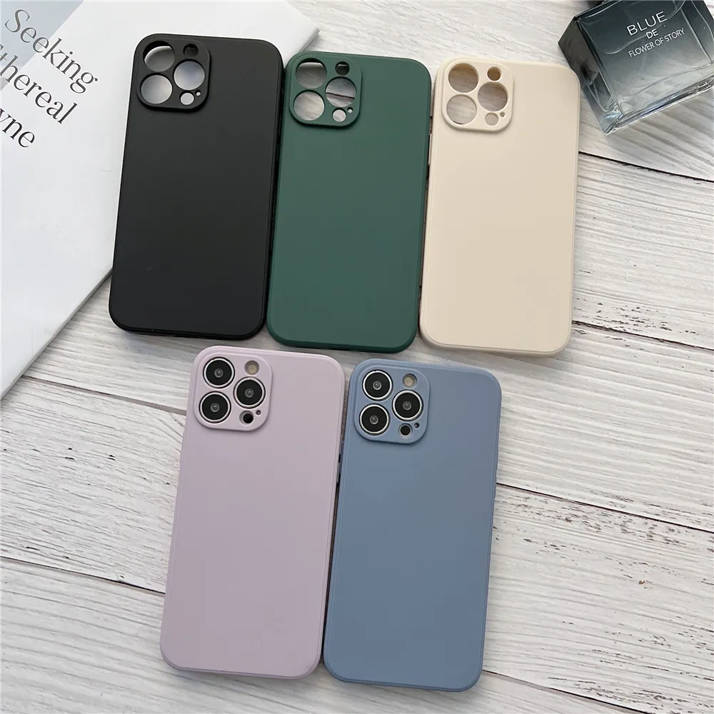 Per Huawei P40 Lite P30 P20 P50 Pro Mate 40 30 20 Pro Custodia Morbida In Silicone Quadrato Tinta Unita Di Lusso Per Huawei P Smart 2021