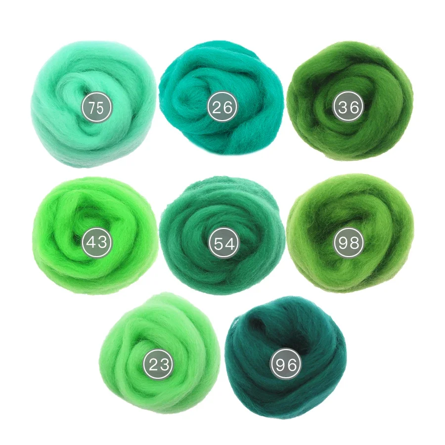 Wool Fibre Flower Animal Toy Wool Felting Roving Fibre Yarn Roving For Needle Felting Hand Spinning DIY 8 Colors/set needle felting wool wool felting needles needle felting mat wool felting kit needle felt kit