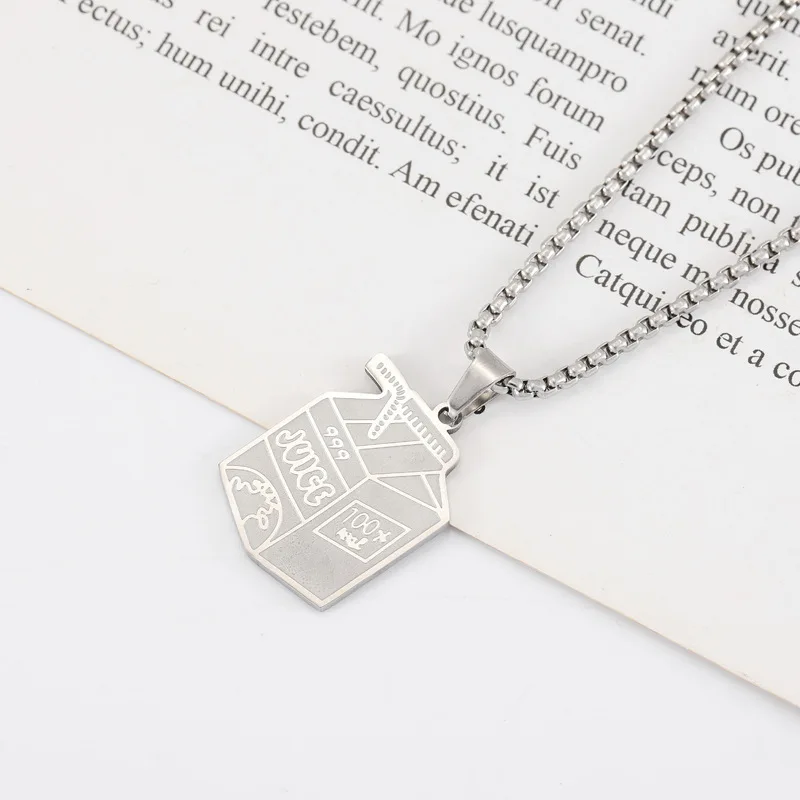 New JUICE and Wrld Necklace Popular Rapper Singer Series Pendant Necklace Fans Souvenir Jewelry Gift Stainless Steel Pendant 3