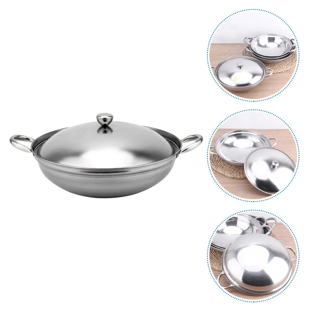 

Shabu Shabu Hot Pot Pot Stainless Steel Dry Pot Camping Stove Stock Cooking Pot Seafood Pot Alcohol Stove Pan Noodle Ramen
