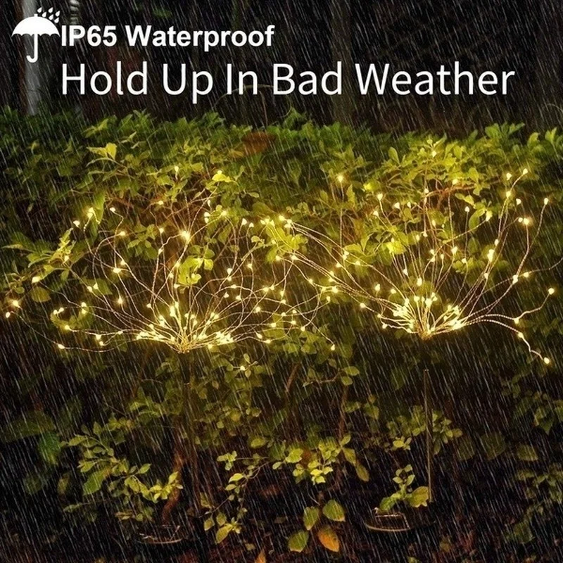 태양열 발전 야외 잔디 글로브 민들레 램프, 정원 잔디 조경 램프, 휴일 조명, 90, 120/150 LED