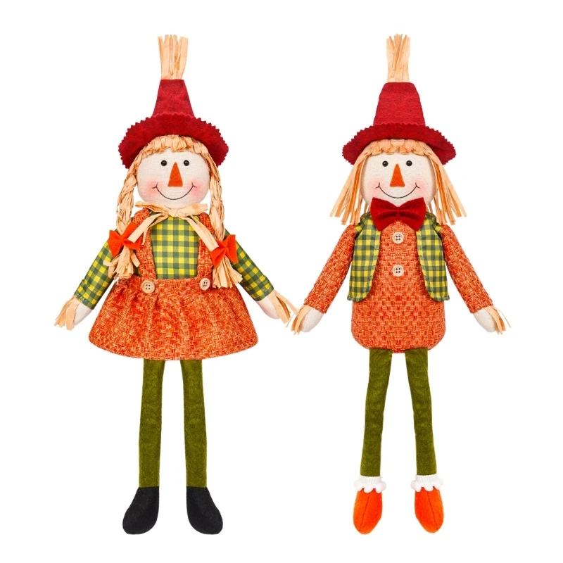 

Scarecrow Gnome Thanksgiving Day Faceless Swedish Nisse Tomtes Dwarfs Decor M6CE