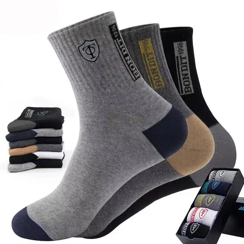 Sports Stockings Men Bamboo Fiber Cotton Socks 3Pairs
