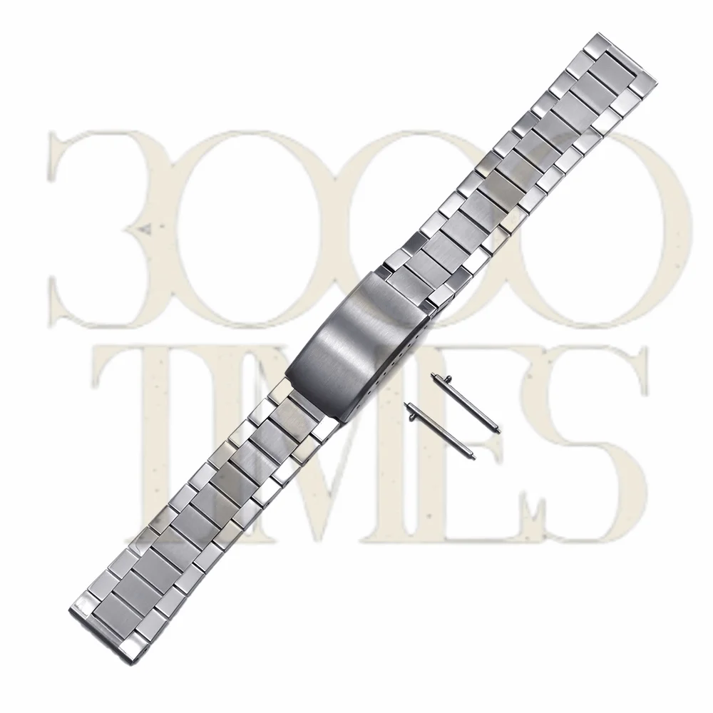 Flat Link 20Mm Oyster Vintage Style Bracciale Cinturino In Acciaio Inossidabile Adatto Per Seiko Tissot Casio Omega Timex Orologio Universale