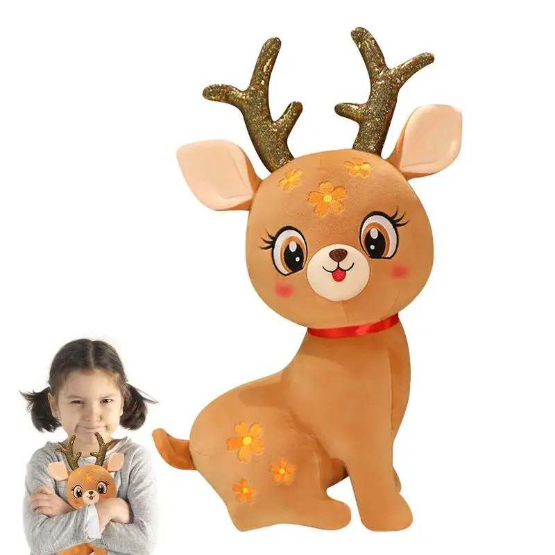 

Sika Deer Plush Toys Stuffed Animal Plush Toy Cute Cartoon Doll Cute Expression Creative Sofa Decoration Cartoon Doll Plush