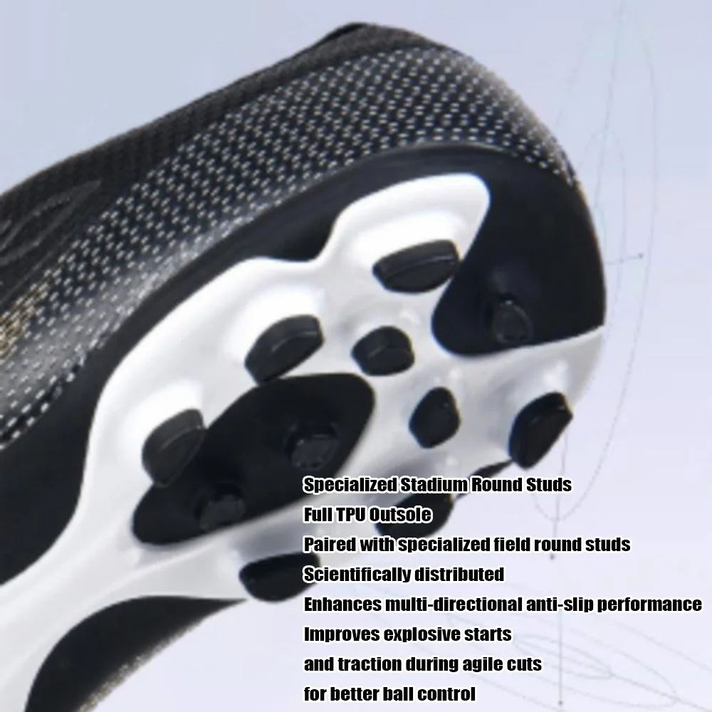 Multi-Color Non-Slip Soccer Shoes with TPU Round Studs for Indoor & Outdoor Training