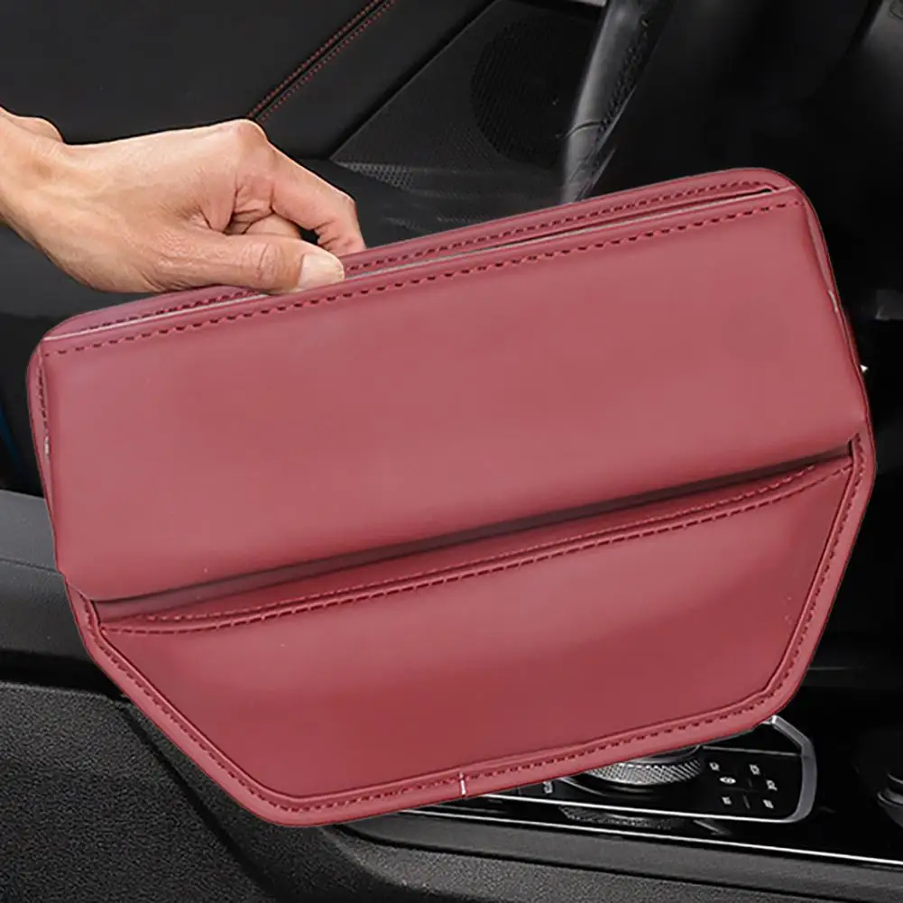 

Wear-resistant Car Seat Organizer Console Storage Bag Universal Car Seat Gap Organizer Faux Leather Storage Box for Auto Suv