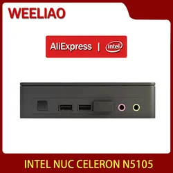 NUC11ATKC4 Intel NUC Atlas Canyon Celeron N5105 (Up to 2.90 GHz ) Win11 Pro UHD Graphics Bluetooth v5.1 Dual DDR4 mini pc