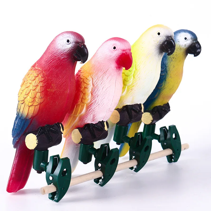 

4pcs Solar Power LED Light Bird Parrot Lamp With Clip Night Lights for Outdoor Garden Path Ornament christmas tree Lights