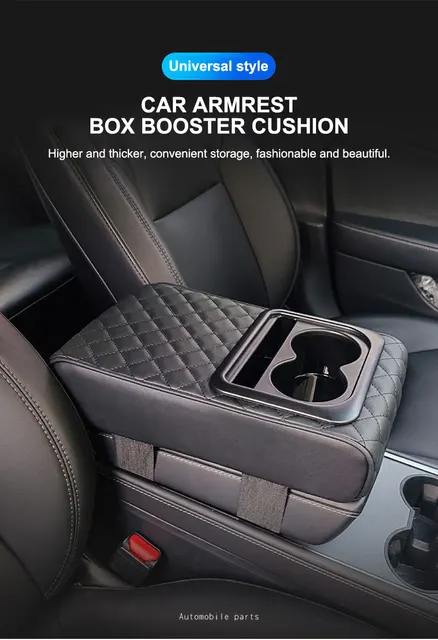 Xoyoeif Car Armrest Cushion, 5-in-1 Center Console Cover With 2 Storage Bags Cup Holder, Tissue Box Slot, Phone Slot For Car Sedans, Car Accessories Interior - View #11