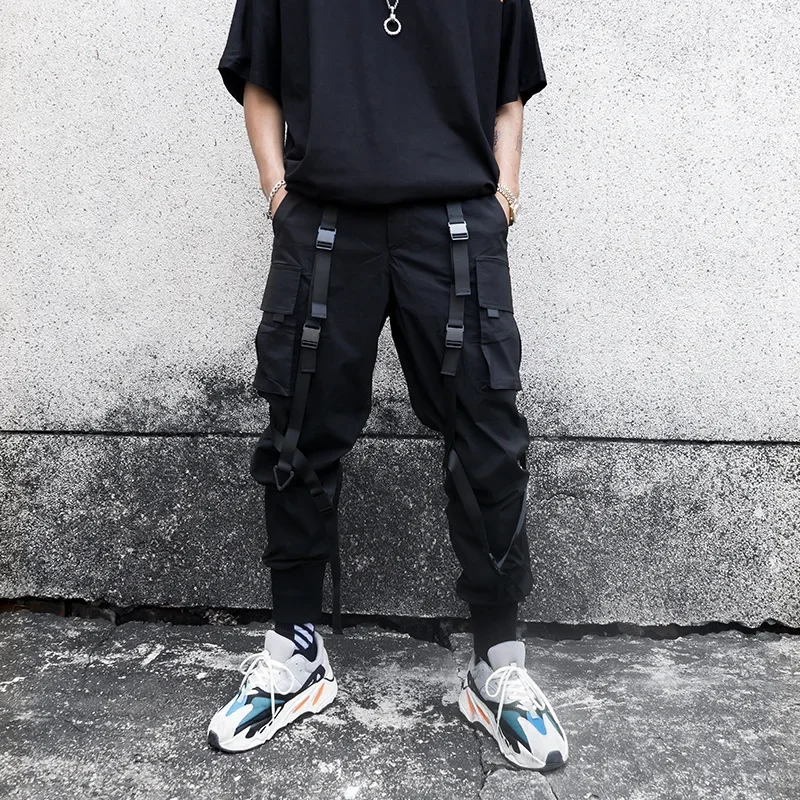 

Joggers Techwear Men Cargo Pants Y2k Black Gothic Japanese Harajuku Streetwear Mens Trousers Trendy Hip Hop Punk Style Clothing