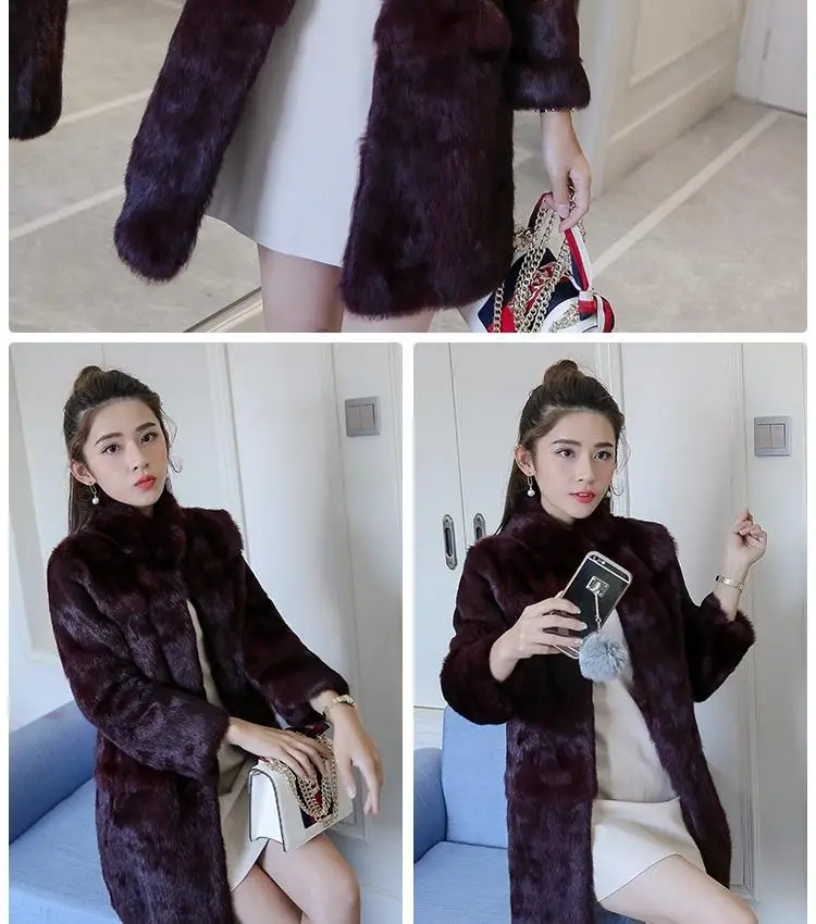 Winter Outdoor Women's Cold Coat Top Rabbit Fur Jackets Warm 100% Genuine Rabbit Fur Coats Lady Natural Quality Real Fur Coat