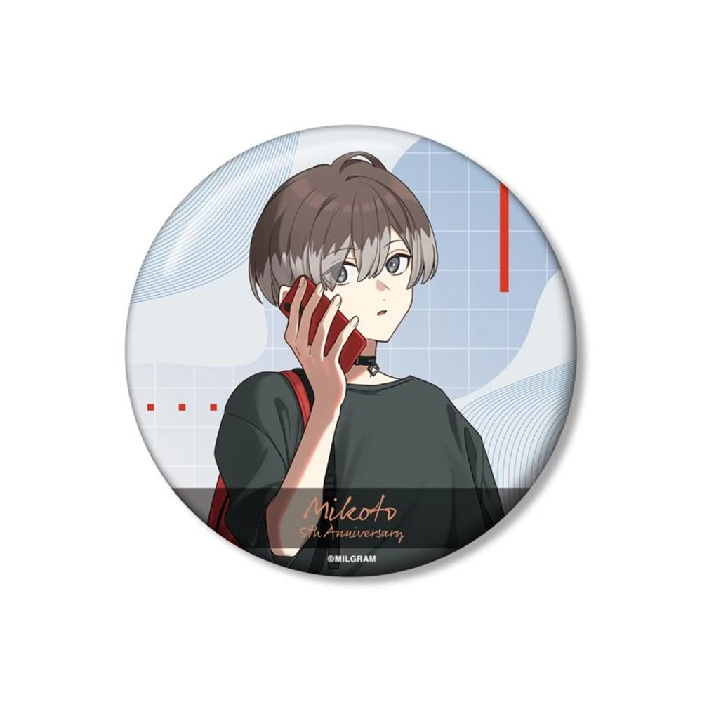 58mm 애니메이션 MILGRAM 사쿠라이 하루카 ESXJacklope 시이나 마히루 코스프레 의상 배지 핀 SPTE 틴플레이트 브로치 소품 크리스마스 선물 ?